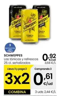 Eroski Schweppes - las tónicas y refrescos oferta