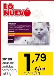 Eroski Eroski - mousses surtidas para gato oferta