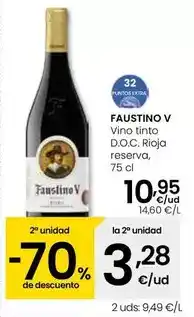 Eroski Faustino v - vino tinto d.o.c. rioja reserva oferta