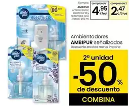 Eroski Ambi pur - ambientador eléctrico sky recambio aire fresco oferta