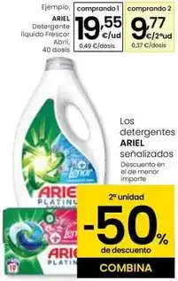 Eroski Ariel - detergente liquido frescor abril oferta
