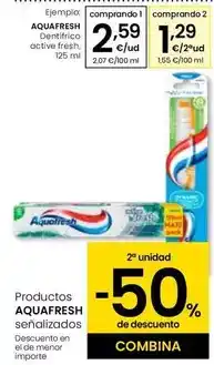 Eroski Aquafresh - dentifrico active fresh oferta