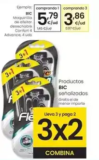 Eroski Bic - maquinilla de afeitar desechable confort 4 advance oferta