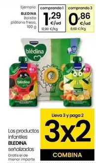Eroski Bledina - bolsita plátano fresa oferta