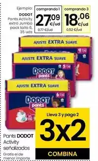 Eroski Dodot - pants activity extra jumbo pack talla 6 oferta