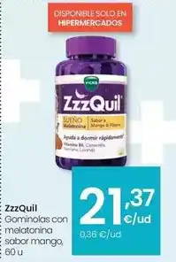 Eroski Zzzquil - gominolas con melatonina sabor mango oferta