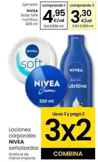 Eroski Nivea - body milk nutritivo oferta