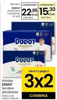 Eroski Dodot - panal talla 5 sensitive oferta