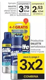 Eroski Gillette - espuma afeitar series efecto hielo oferta