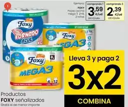 Eroski Foxy - papel cocina mega 3 2=6 oferta