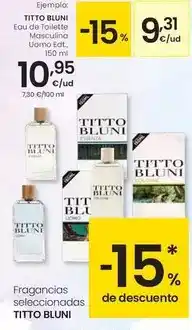 Eroski Titto bluni - eau de toilette masculina uomo edt oferta