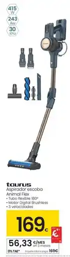 Eroski Taurus - aspirador escoba animal flex oferta