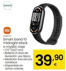 Eroski Xiaomi - smart band 10 midnight black o mystic rose oferta