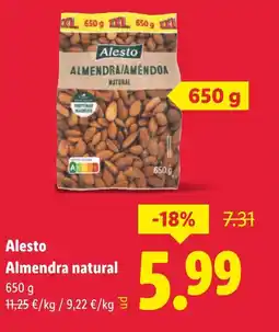 Lidl ALESTO Almendra natural oferta