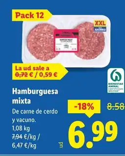 Lidl Hamburguesa mixta oferta