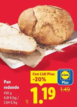 Lidl Pan redondo oferta