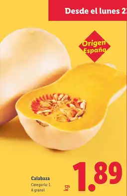 Lidl Calabaza oferta