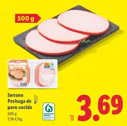 Lidl Serrano Pechuga de pavo cocido oferta