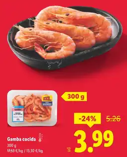 Lidl Gamba cocida oferta