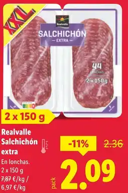 Lidl REALVALLE Salchichón extra oferta