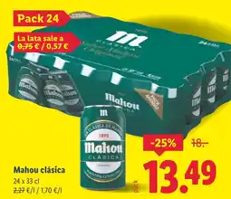 Lidl Mahou clásica oferta