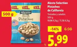 Lidl ALESTO Selection Pistachos de California Tostados y salados. 500 g oferta
