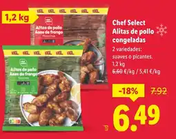 Lidl Chef Select Alitas de pollo congeladas oferta
