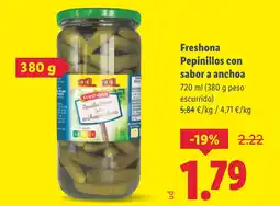 Lidl FRESHONA Pepinillos con sabor a anchoa oferta
