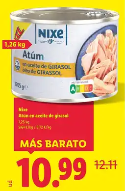 Lidl NIXE Atún en aceite de girasol oferta