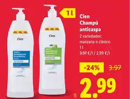 Lidl CIEN Champú anticaspa oferta