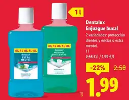 Lidl DENTALUX Enjuague bucal oferta