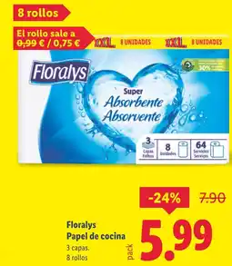 Lidl FLORALYS Papel de cocina oferta