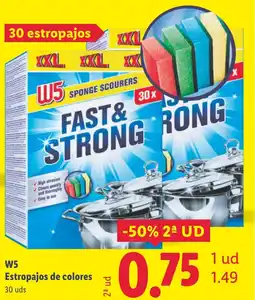 Lidl W5 Estropajos de colores oferta