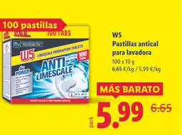 Lidl W5 Pastillas antical para lavadora oferta