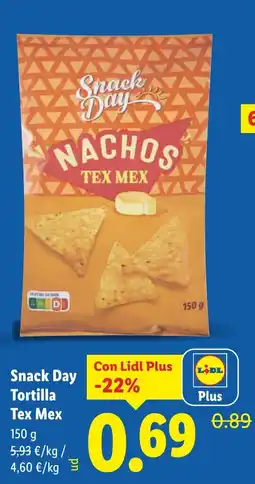 Lidl SNACK DAY Tortilla Tex Mex oferta