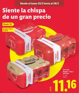 Lidl COCA COLA Regular/Zero / Zero Zero oferta