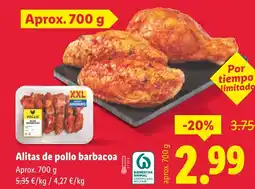 Lidl Alitas de pollo barbacoa oferta