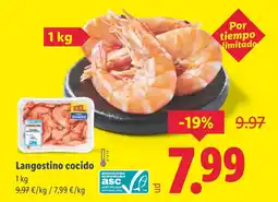 Lidl Langostino cocido oferta
