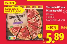 Lidl Trattoria Alfredo Pizza especial oferta