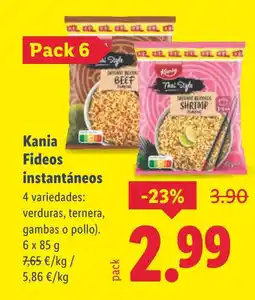 Lidl KANIA Fideos instantáneos oferta