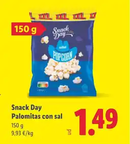 Lidl SNACK DAY Palomitas con sal oferta