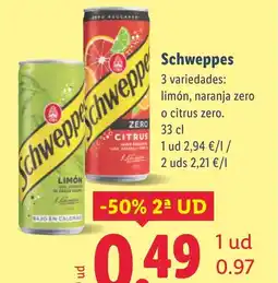 Lidl SCHWEPPES oferta