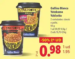 Lidl GALLINA BLANCA Yatekomo Yakisoba oferta