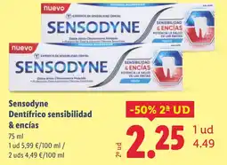 Lidl SENSODYNE Dentifrico sensibilidad & encías oferta