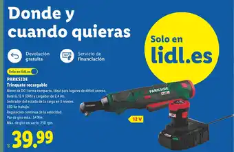 Lidl PARKSIDE Trinquete recargable oferta