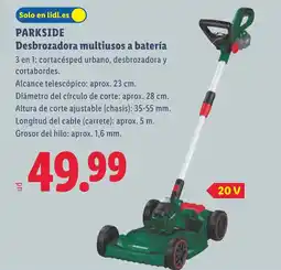 Lidl PARKSIDE Desbrozadora multiusos a batería oferta