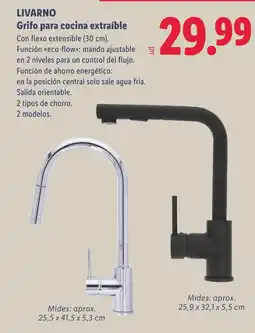 Lidl LIVARNO Grifo para cocina extraíble oferta