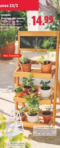 Lidl LIVARNO Estantería para macetas oferta