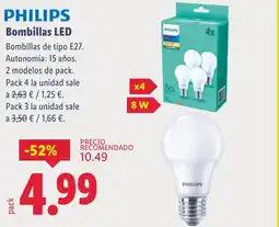 Lidl PHILIPS Bombillas LED oferta