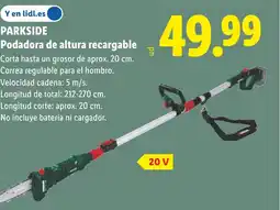 Lidl PARKSIDE Podadora de altura recargable oferta